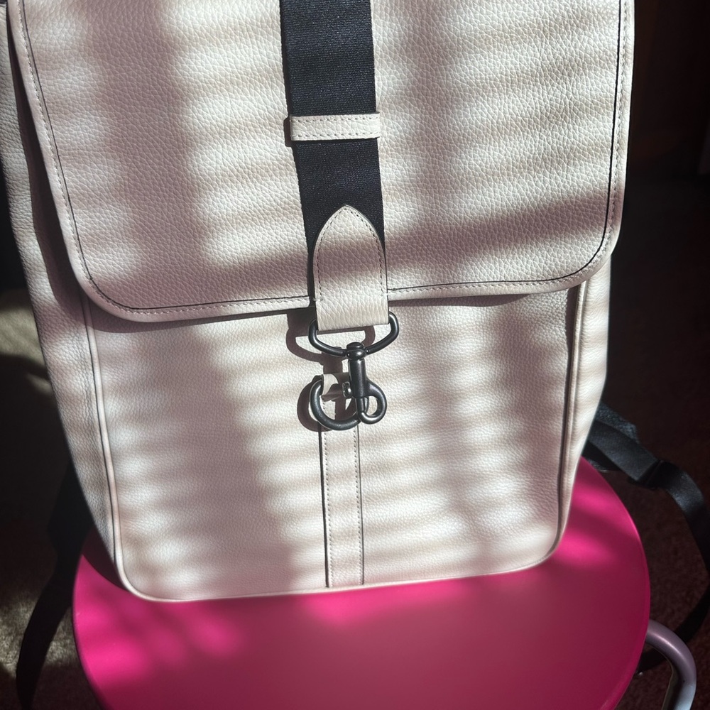 Coach Cream and Black Backpack